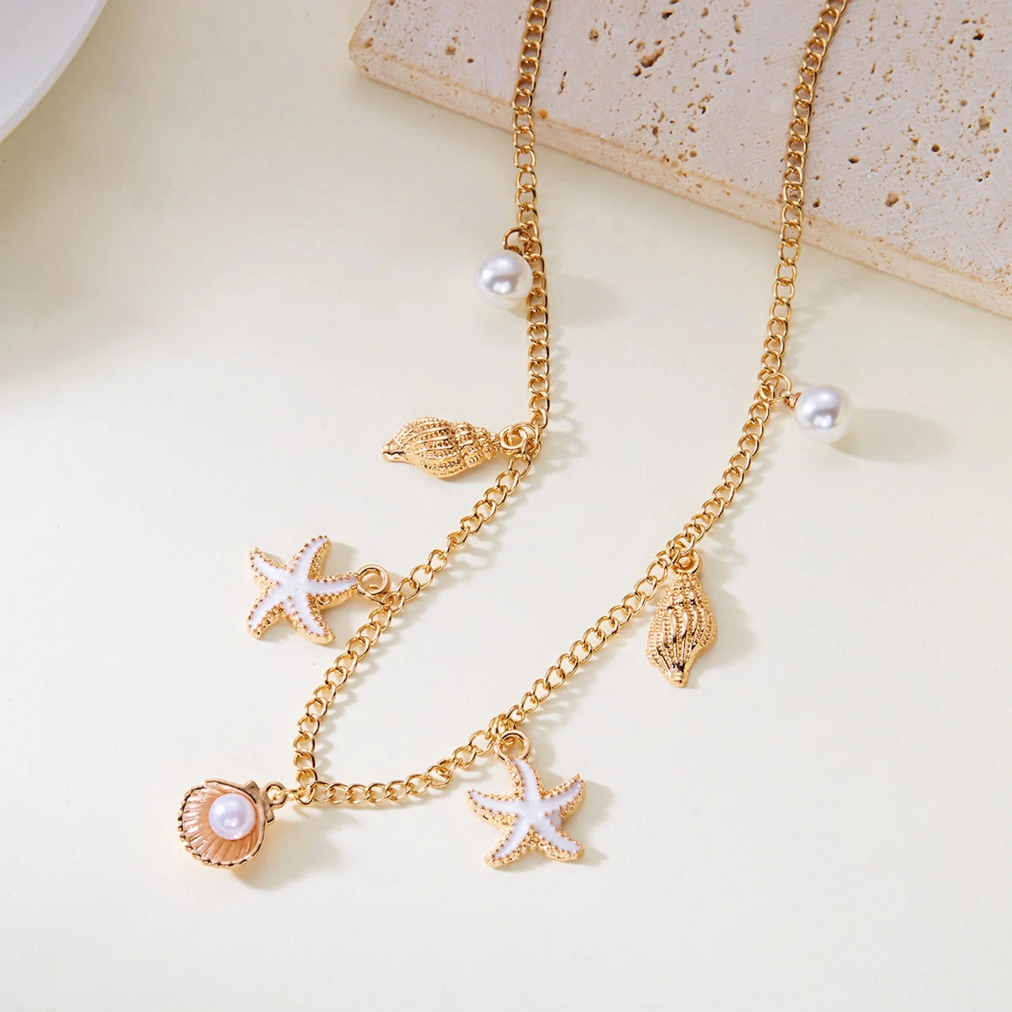 Ocean Opus - Gilded Sea Charm Necklace