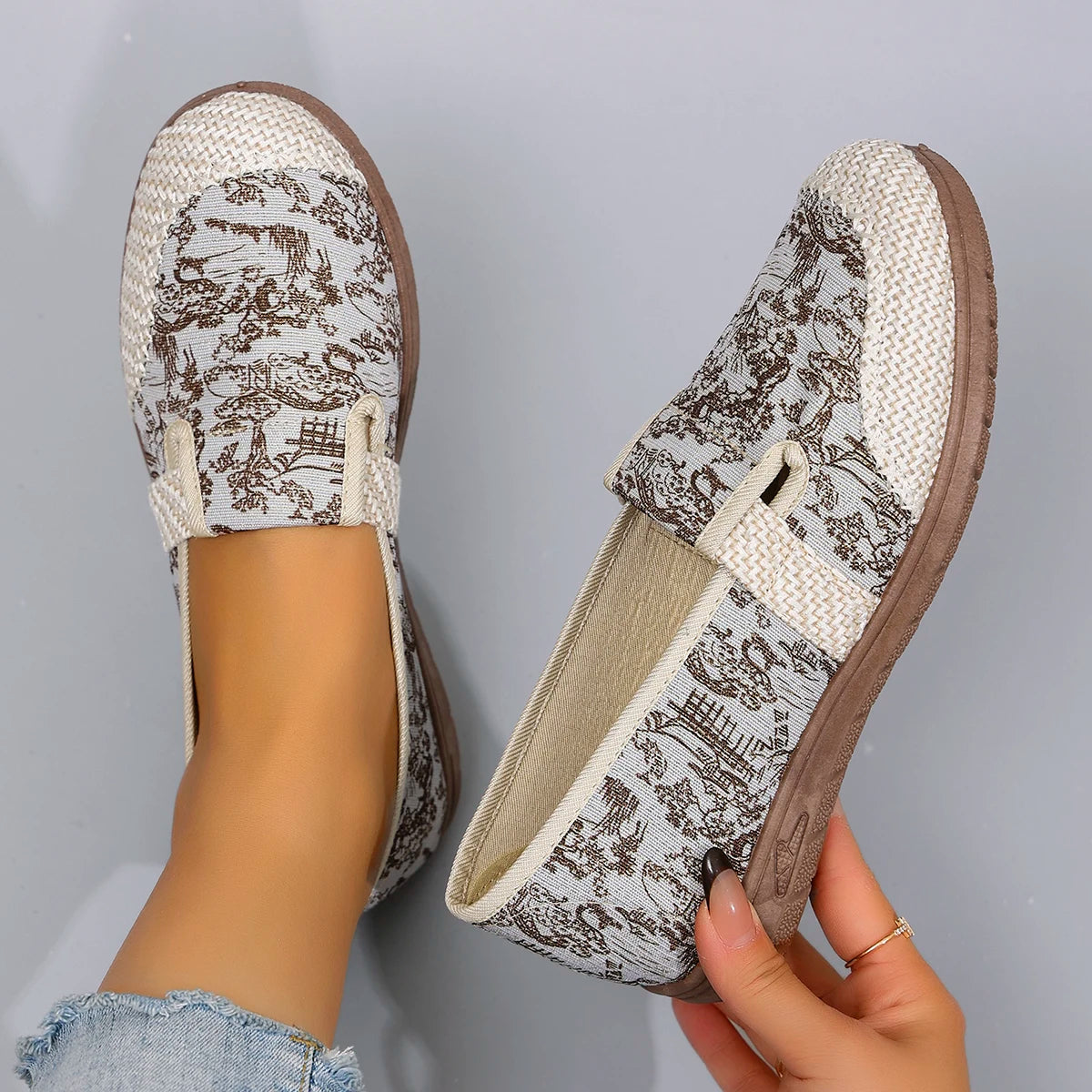 Chateau Walk – Premium Print Loafers by Jora