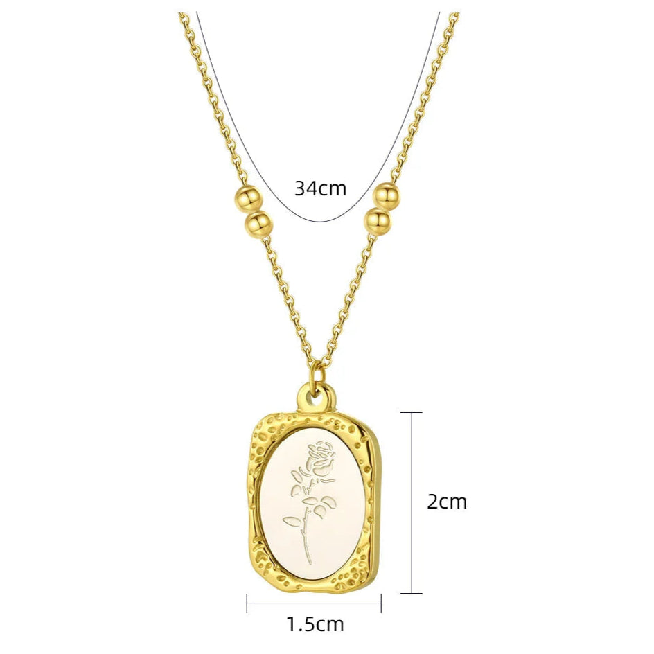 The Elaris – Floral Imprint Necklace