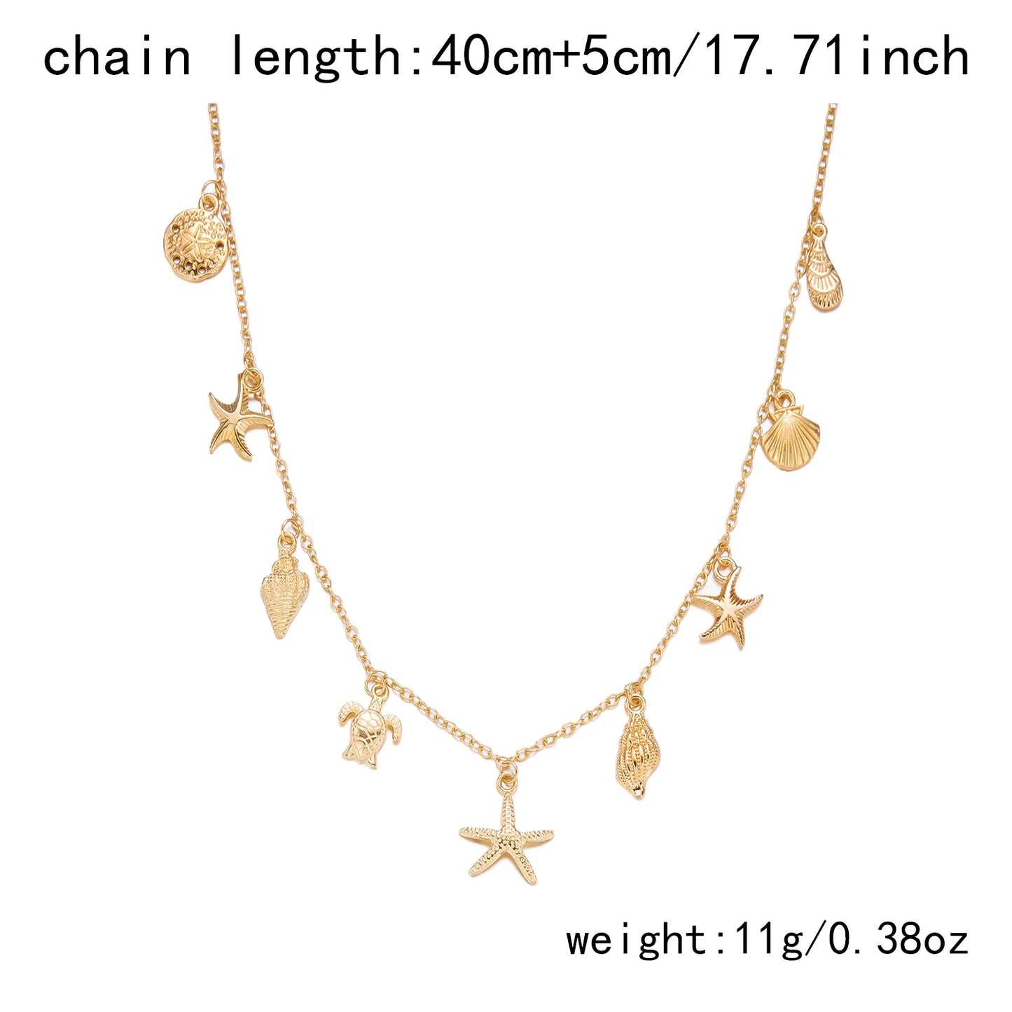 Ocean Opus - Gilded Sea Charm Necklace