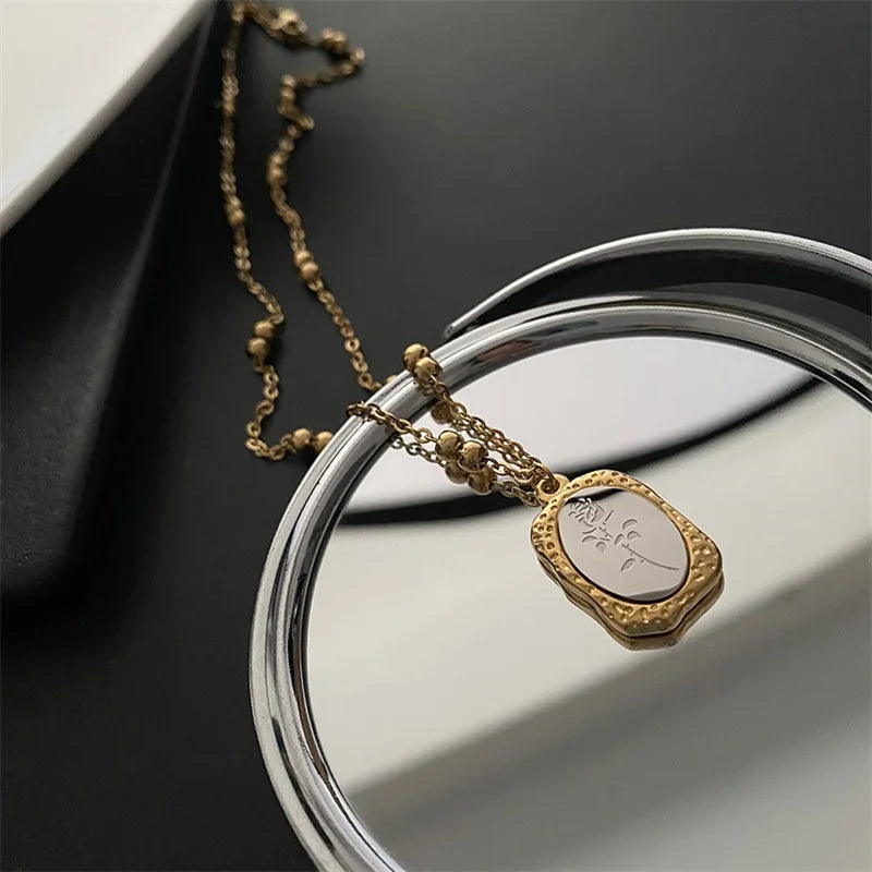 The Elaris – Floral Imprint Necklace