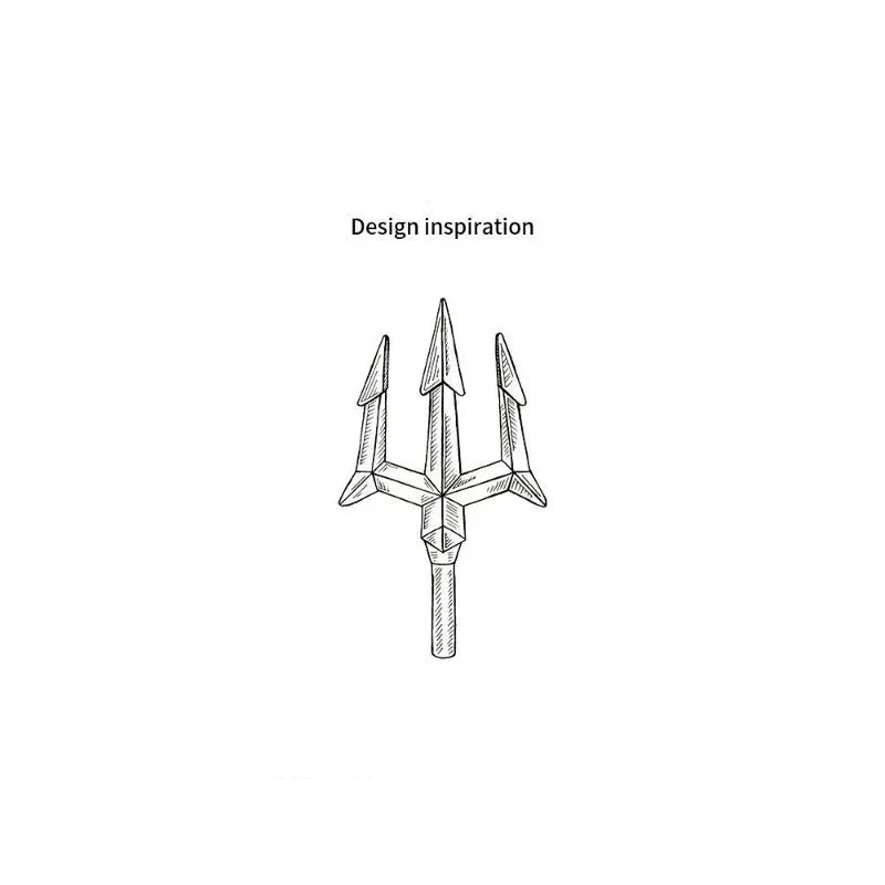 Poseidon’s Mark – Sculpted Trident Necklace by Jora