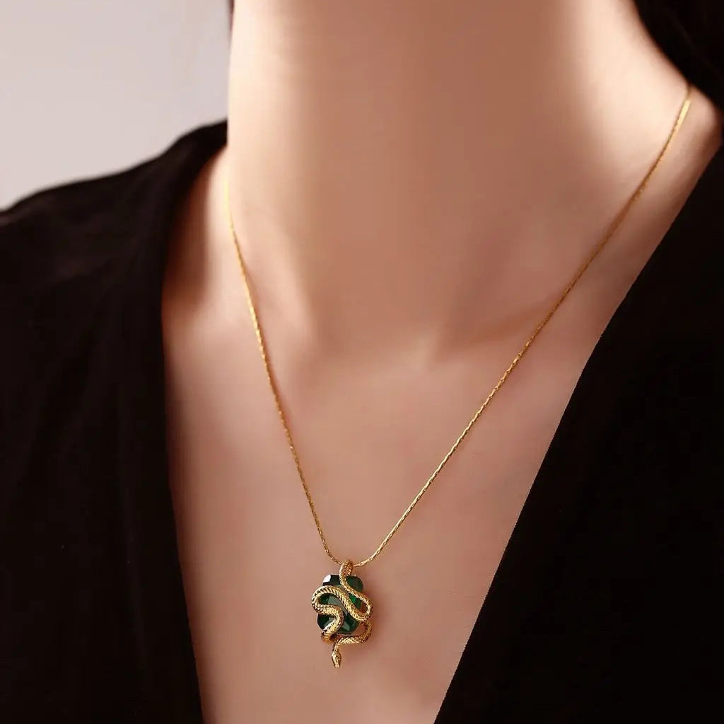 Serpent & Stone - Slytherin Style Necklace