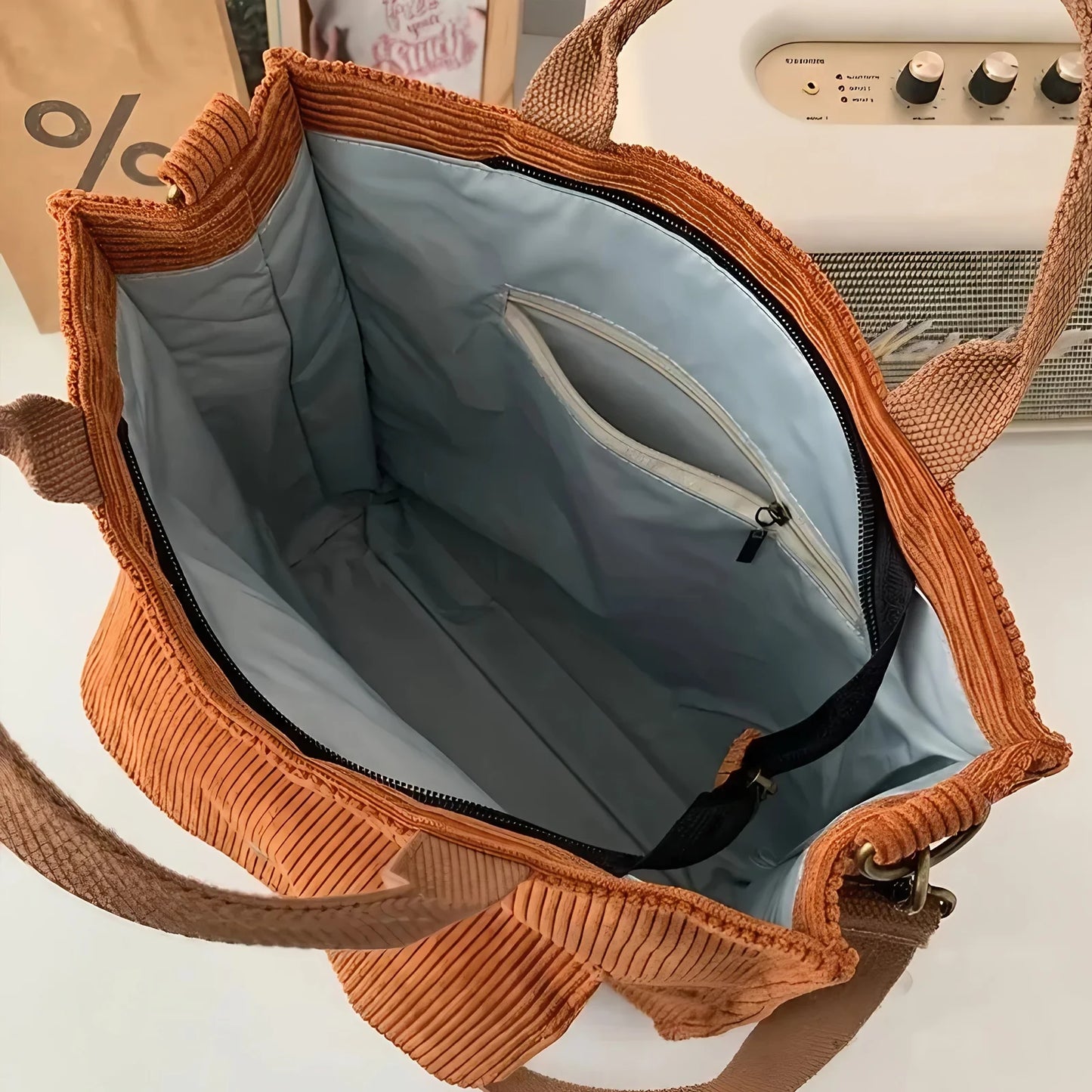Corduroy Rambler – A Timeless Tote