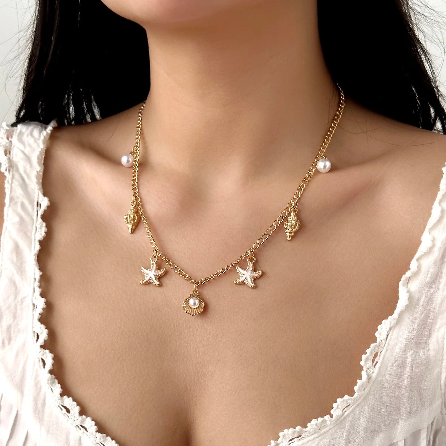 Ocean Opus - Gilded Sea Charm Necklace