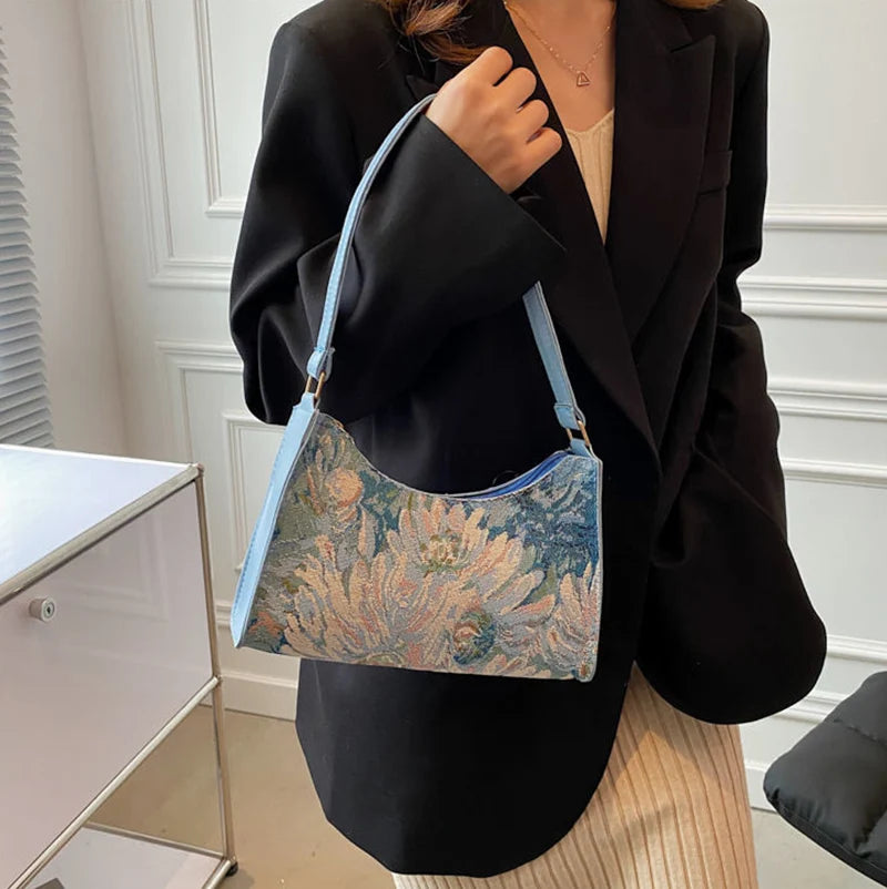 The Eden Bloom - Vintage Floral Shoulder Bag