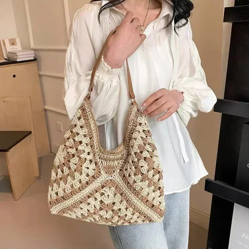 Woven Wanderer – Durable Shoulder Tote by Jora