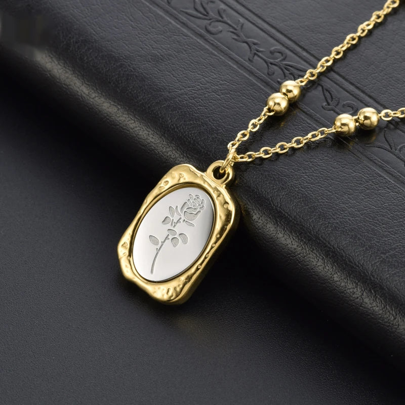 The Elaris – Floral Imprint Necklace