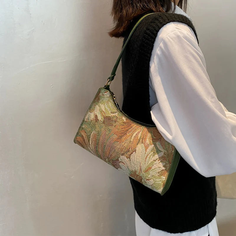 The Eden Bloom - Vintage Floral Shoulder Bag