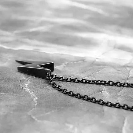 The Bolt - Brushed Steel Necklace