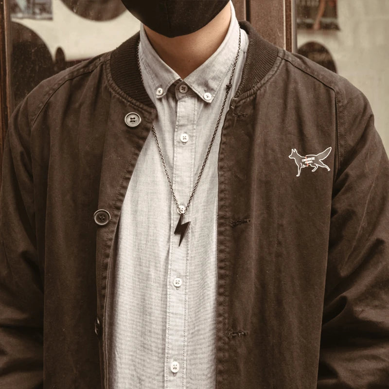 The Bolt - Brushed Steel Necklace