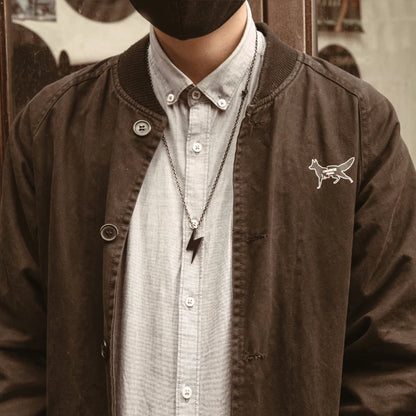 The Bolt - Brushed Steel Necklace