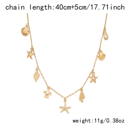 Ocean Opus - Gilded Sea Charm Necklace