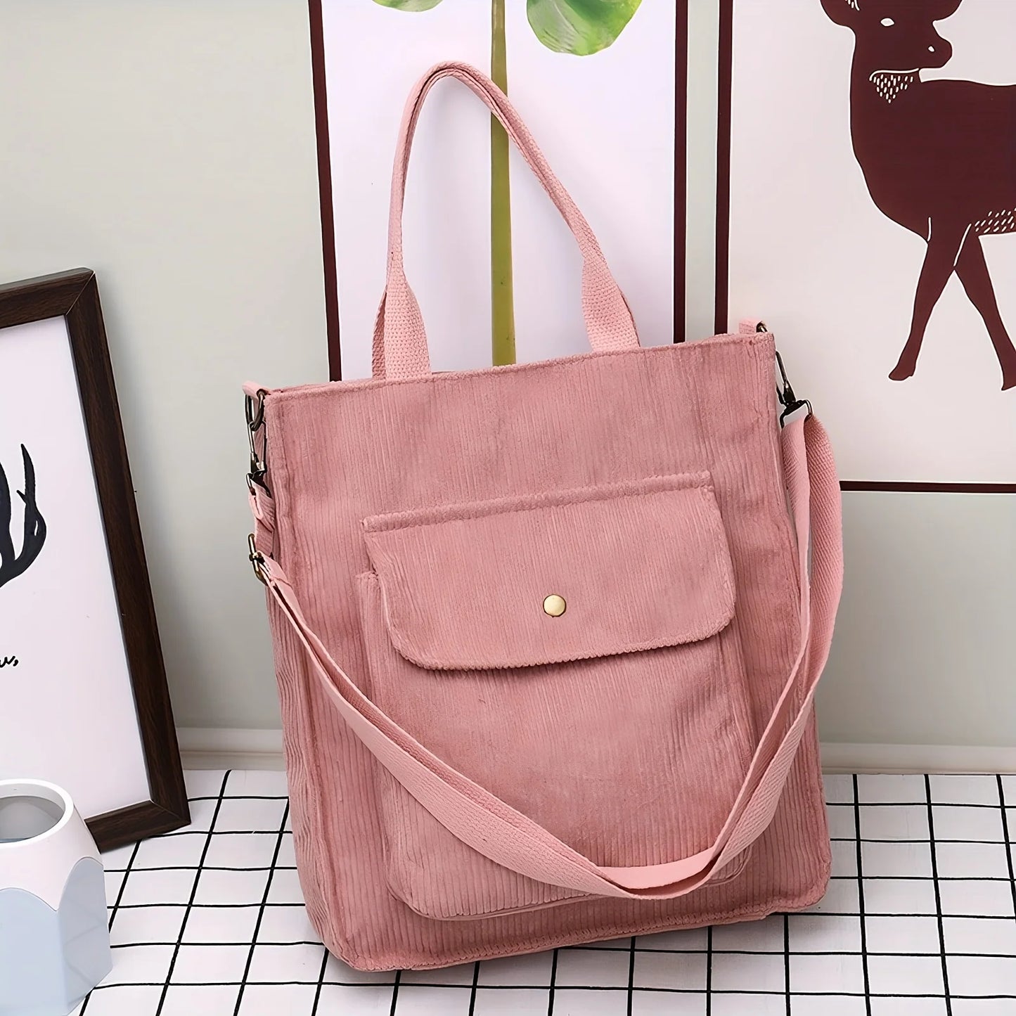 Corduroy Rambler – A Timeless Tote