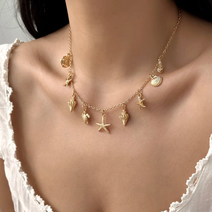 Ocean Opus - Gilded Sea Charm Necklace