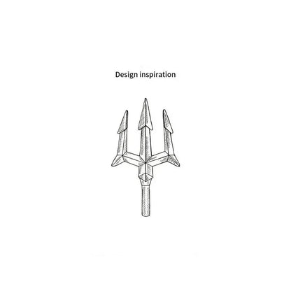 Poseidon’s Mark – Sculpted Trident Necklace by Jora