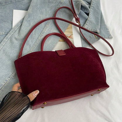 Milano Echo – Structured Suede Handbag