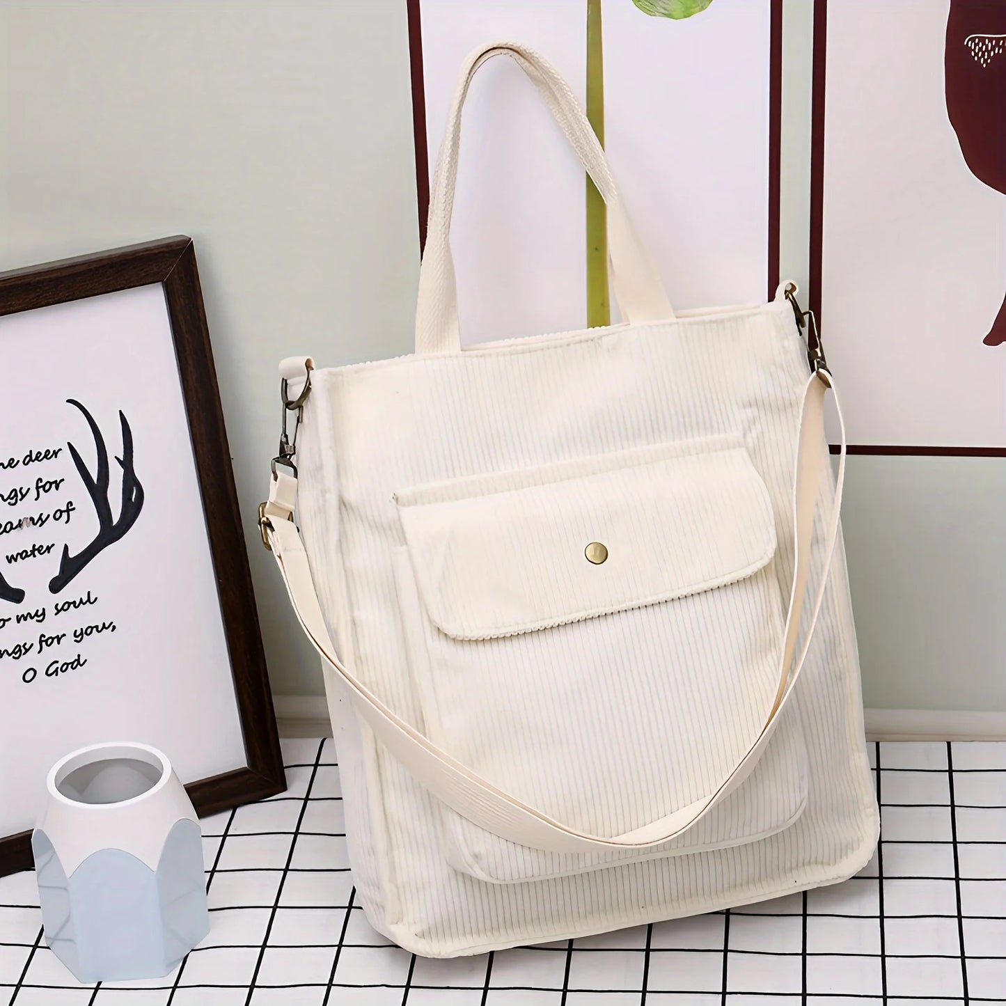 Corduroy Rambler – A Timeless Tote
