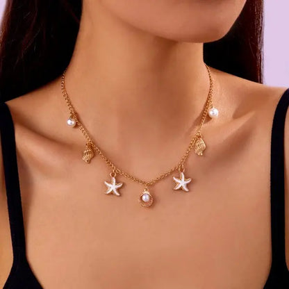 Ocean Opus - Gilded Sea Charm Necklace