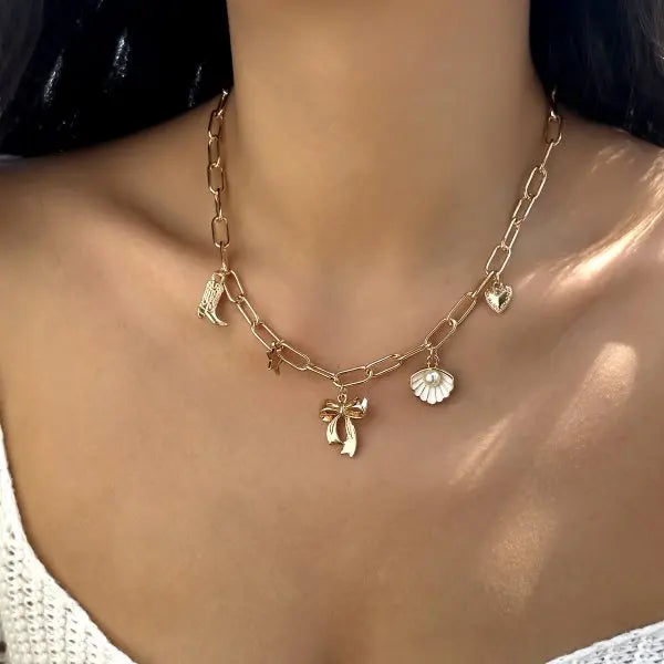 Ocean Opus - Gilded Sea Charm Necklace