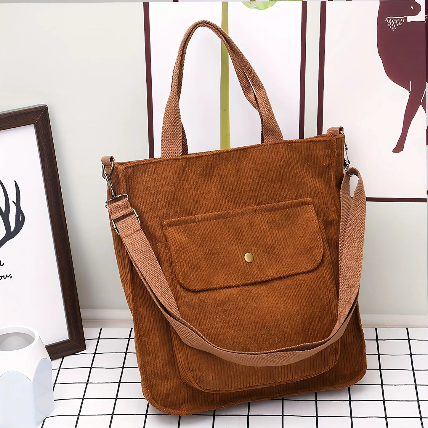 Corduroy Rambler – A Timeless Tote