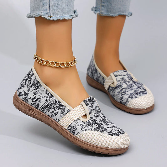 Chateau Walk – Premium Print Loafers by Jora